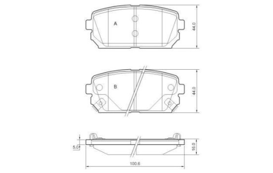 Bromsbeläggssats, skivbroms 37621 ABS, bild 2