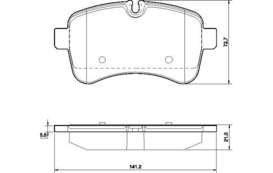 Bromsbeläggssats, skivbroms 37630 ABS, bild 2