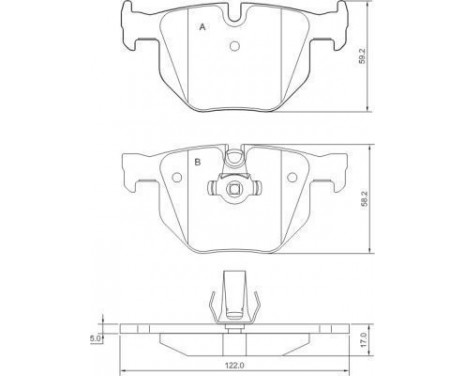 Bromsbeläggssats, skivbroms 37647 ABS, bild 2