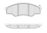 Bromsbeläggssats, skivbroms 37684 ABS