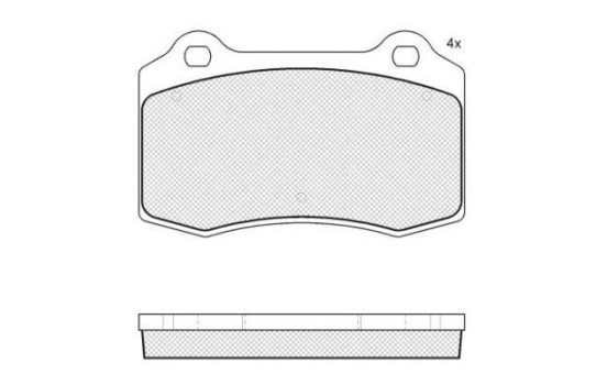 Bromsbeläggssats, skivbroms 37691 ABS, bild 2
