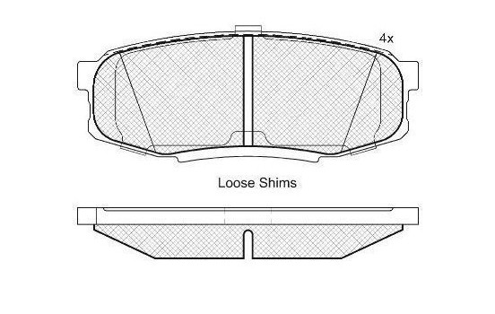 Bromsbeläggssats, skivbroms 37702 ABS, bild 2