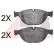 Bromsbeläggssats, skivbroms 37703 ABS, miniatyr 2