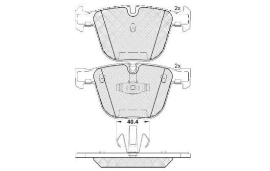 Bromsbeläggssats, skivbroms 37704 ABS, bild 2