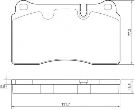 Bromsbeläggssats, skivbroms 37712 ABS, bild 2