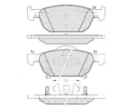 Bromsbeläggssats, skivbroms 37720 ABS, bild 2