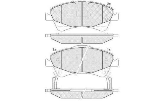 Bromsbeläggssats, skivbroms 37722 ABS, bild 2
