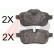 Bromsbeläggssats, skivbroms 37730 ABS, miniatyr 2