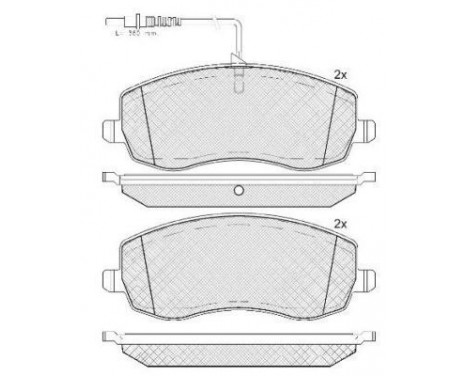 Bromsbeläggssats, skivbroms 37734 ABS, bild 2