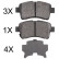 Bromsbeläggssats, skivbroms 37843 ABS