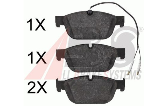 Bromsbeläggssats, skivbroms 37845 ABS, bild 2