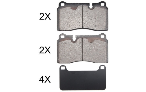 Bromsbeläggssats, skivbroms 37898 ABS