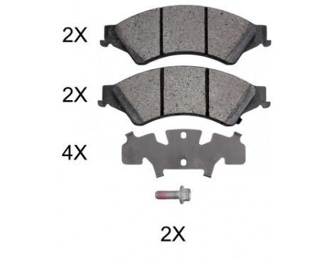 Bromsbeläggssats, skivbroms 37973 ABS