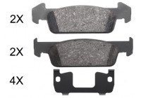 Bromsbeläggssats, skivbroms 37974 ABS