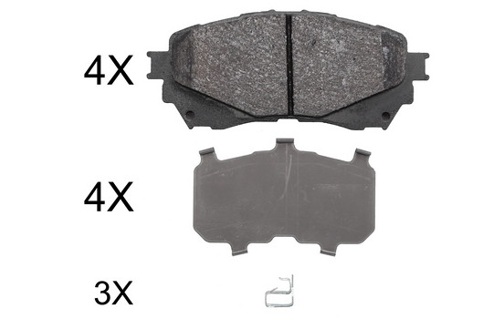 Bromsbeläggssats, skivbroms 37977 ABS