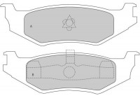 Bromsbeläggssats, skivbroms 38512 ABS