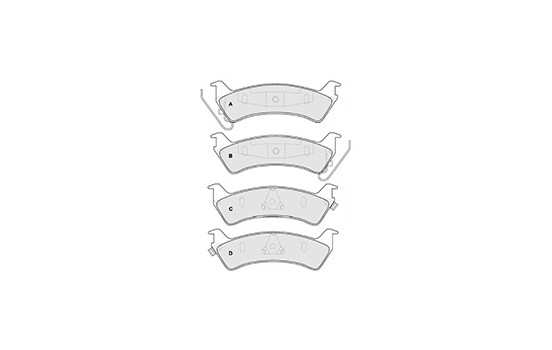 Bromsbeläggssats, skivbroms 38666 ABS, bild 2
