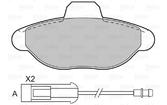 Bromsbeläggssats, skivbroms 598011 Valeo