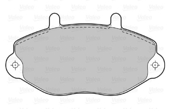 Bromsbeläggssats, skivbroms 598037 Valeo