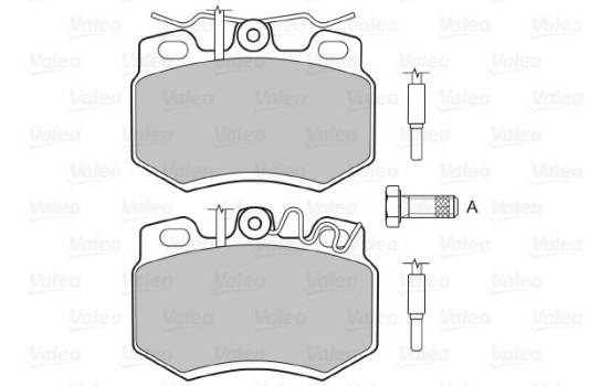 Bromsbeläggssats, skivbroms 598176 Valeo