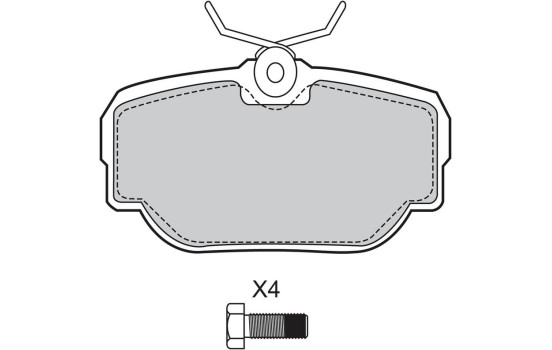 Bromsbeläggssats, skivbroms 598499 Valeo, bild 2