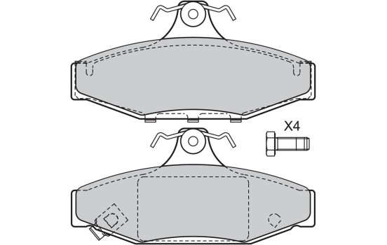 Bromsbeläggssats, skivbroms 598854 Valeo, bild 2