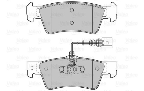 Bromsbeläggssats, skivbroms 598967 Valeo