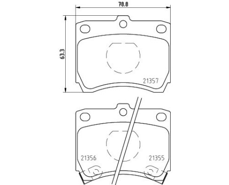 Bromsbeläggssats, skivbroms 8DB 355 005-741 Hella, bild 4