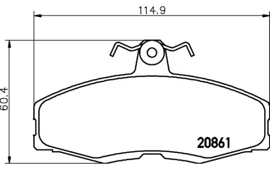 Bromsbeläggssats, skivbroms 8DB 355 005-941 Hella, bild 4