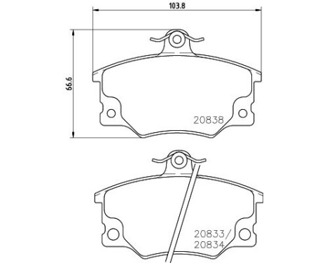 Bromsbeläggssats, skivbroms 8DB 355 005-961 Hella, bild 4