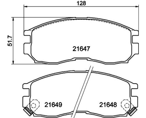 Bromsbeläggssats, skivbroms 8DB 355 006-471 Hella, bild 4