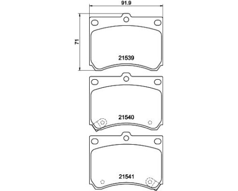 Bromsbeläggssats, skivbroms 8DB 355 006-481 Hella, bild 4
