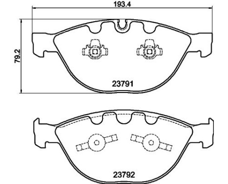 Bromsbeläggssats, skivbroms 8DB 355 006-551 Hella, bild 4