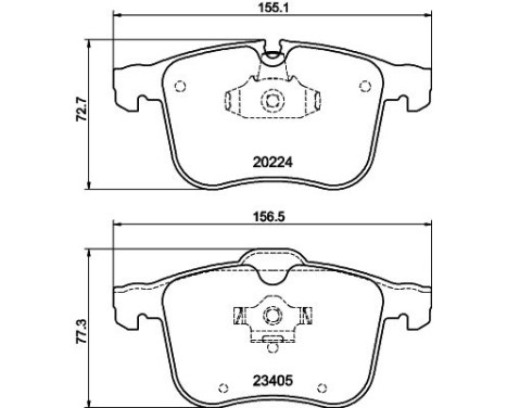 Bromsbeläggssats, skivbroms 8DB 355 006-561 Hella, bild 4