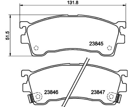 Bromsbeläggssats, skivbroms 8DB 355 006-621 Hella, bild 4