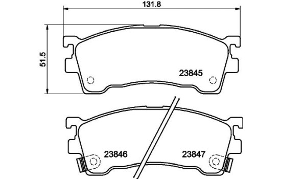 Bromsbeläggssats, skivbroms 8DB 355 006-621 Hella, bild 4
