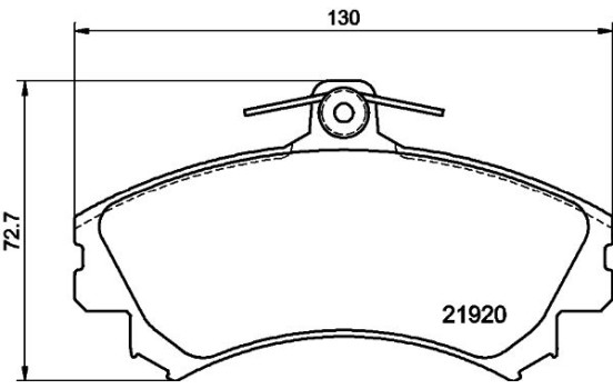 Bromsbeläggssats, skivbroms 8DB 355 006-701 Hella
