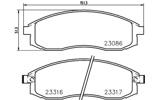 Bromsbeläggssats, skivbroms 8DB 355 006-731 Hella, bild 4