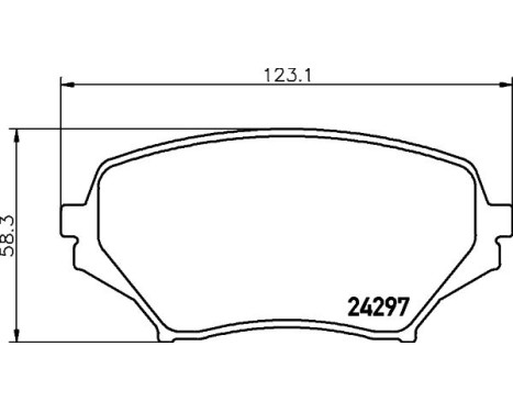Bromsbeläggssats, skivbroms 8DB 355 006-771 Hella, bild 4