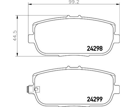 Bromsbeläggssats, skivbroms 8DB 355 006-781 Hella, bild 4