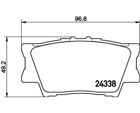 Bromsbeläggssats, skivbroms 8DB 355 006-881 Hella, bild 4