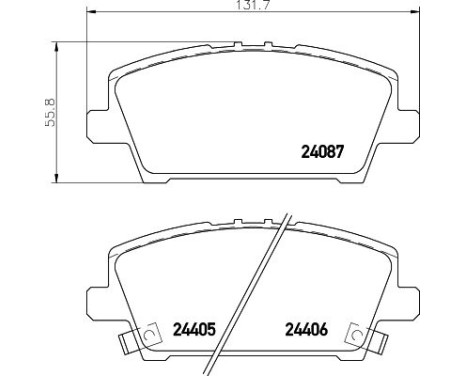 Bromsbeläggssats, skivbroms 8DB 355 006-911 Hella, bild 4
