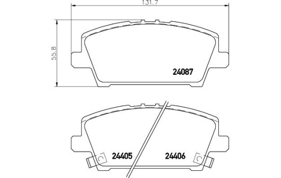Bromsbeläggssats, skivbroms 8DB 355 006-911 Hella, bild 4