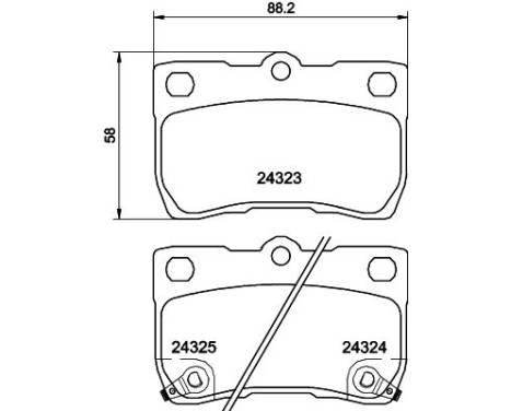 Bromsbeläggssats, skivbroms 8DB 355 006-971 Hella, bild 4