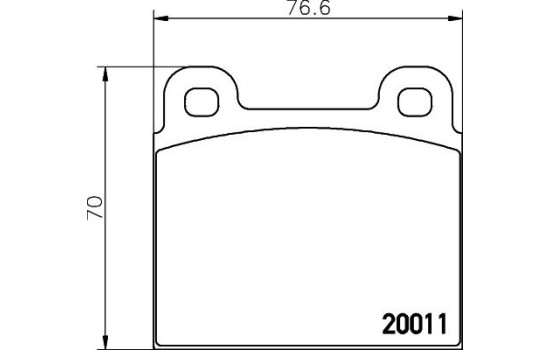 Bromsbeläggssats, skivbroms 8DB 355 007-011 Hella, bild 4
