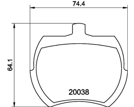 Bromsbeläggssats, skivbroms 8DB 355 007-081 Hella, bild 4