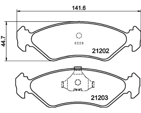 Bromsbeläggssats, skivbroms 8DB 355 007-391 Hella, bild 4