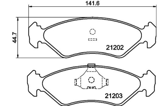 Bromsbeläggssats, skivbroms 8DB 355 007-391 Hella, bild 4