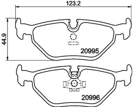 Bromsbeläggssats, skivbroms 8DB 355 007-421 Hella, bild 4