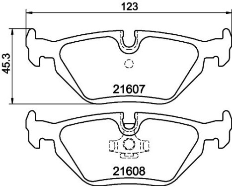 Bromsbeläggssats, skivbroms 8DB 355 007-511 Hella, bild 4
